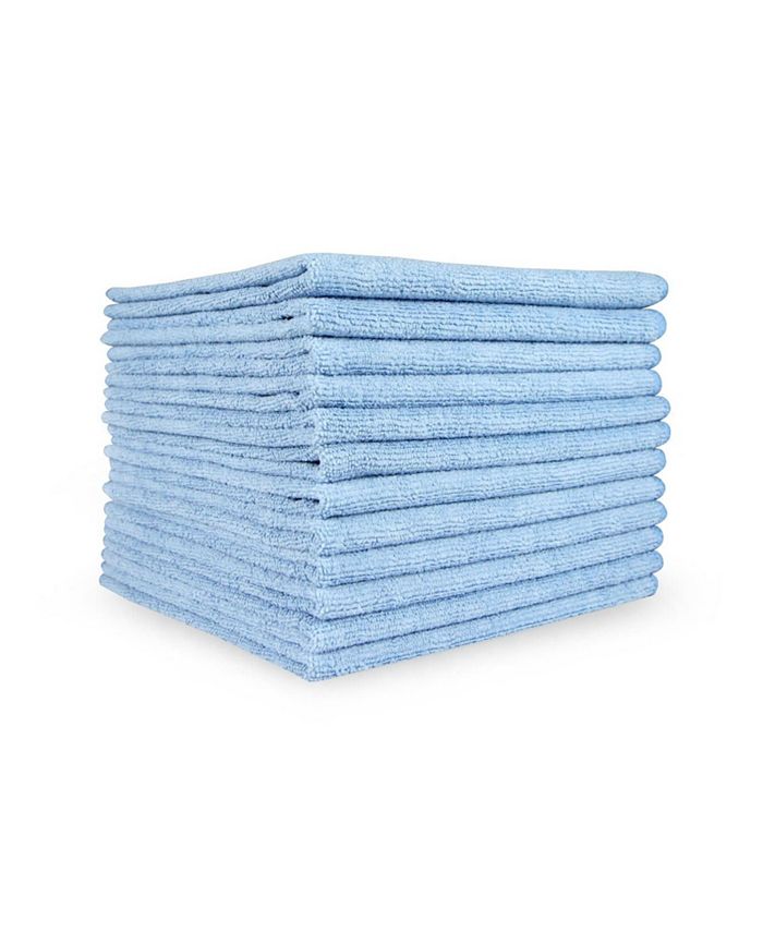 Microfiber Cleaning Cloths, Pack Of 12 - Super Absorbent, Lint-Free, 16x16 Inch Grey Rags - View #8