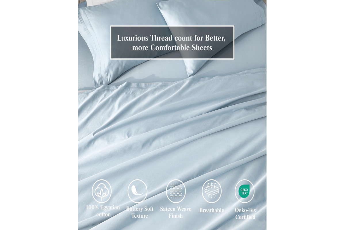 Superior 650-tc Egyptian Cotton Solid Deep Pocket Sheet Set