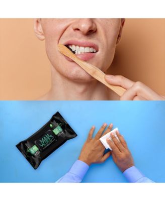 Grooming Essentials Bundle: Razor + Flushable Man Wipes + Activated Coconut Charcoal Powder
