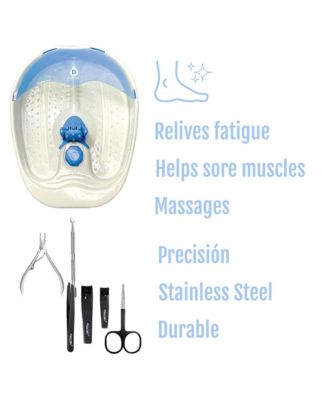 Spa & Groom Bundle: Foot Spa, Manicure Kit, Precision Tools