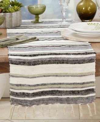 Bohemian Bliss Striped Table Runner, 16"x72"