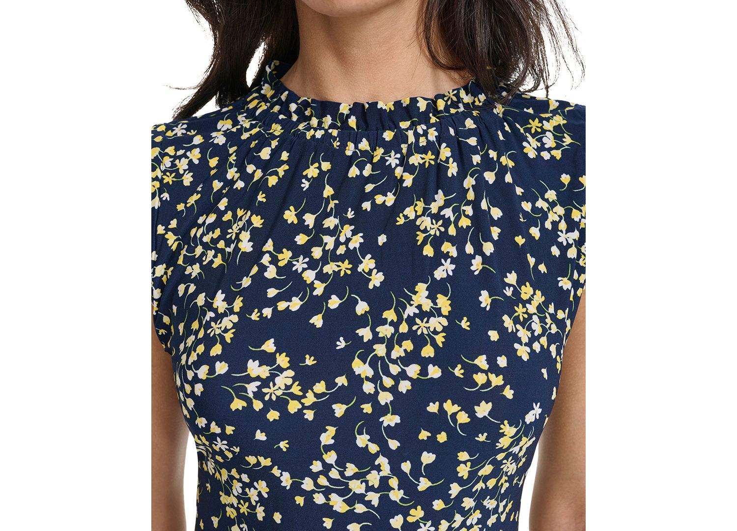 Women's Floral-Print Round-Neck Dress