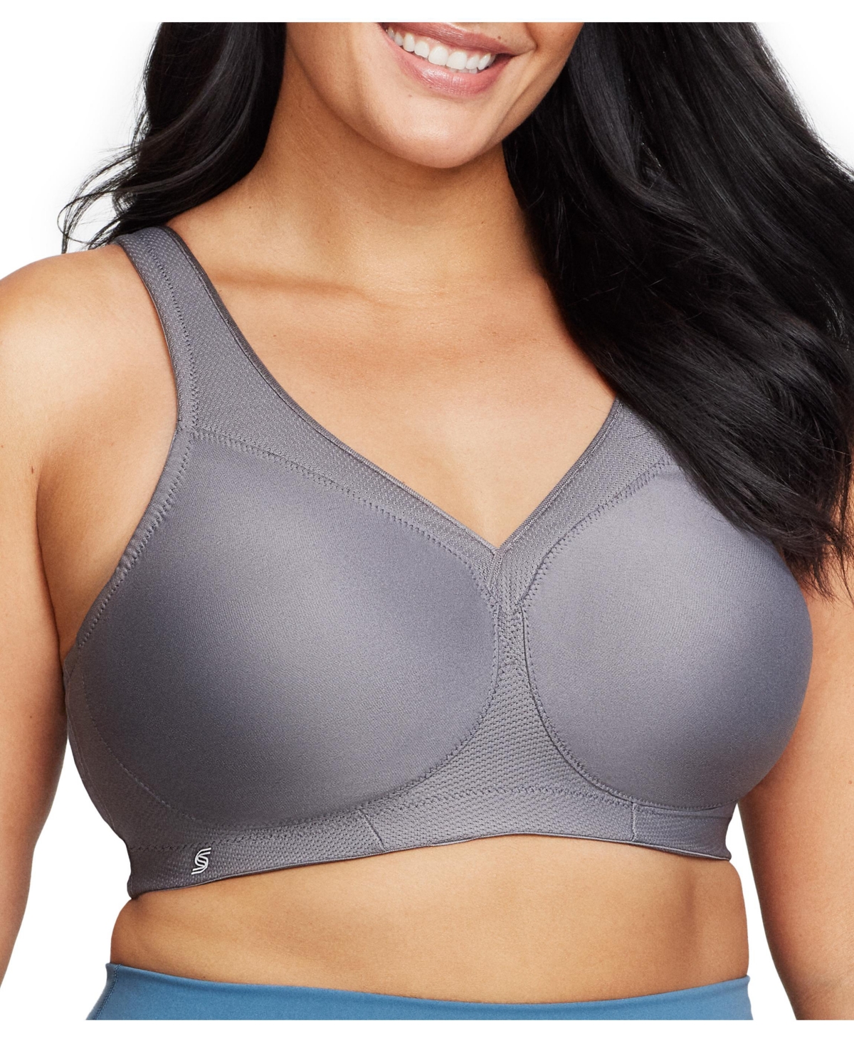 Women's Plus Size Magic Lift Seamless Sport Bra - Charcoal Gray