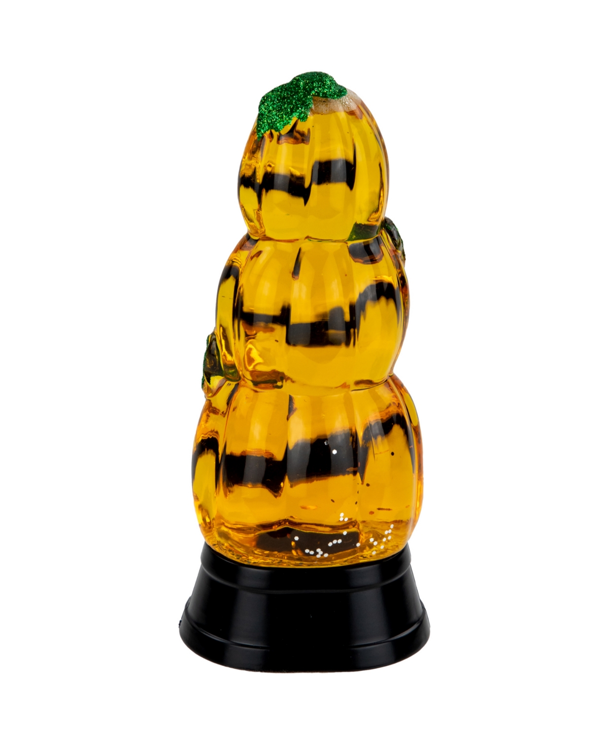 Northlight 14.75" Led Lighted Stacked Jack O' Lanterns Halloween Snow Globe In Orange