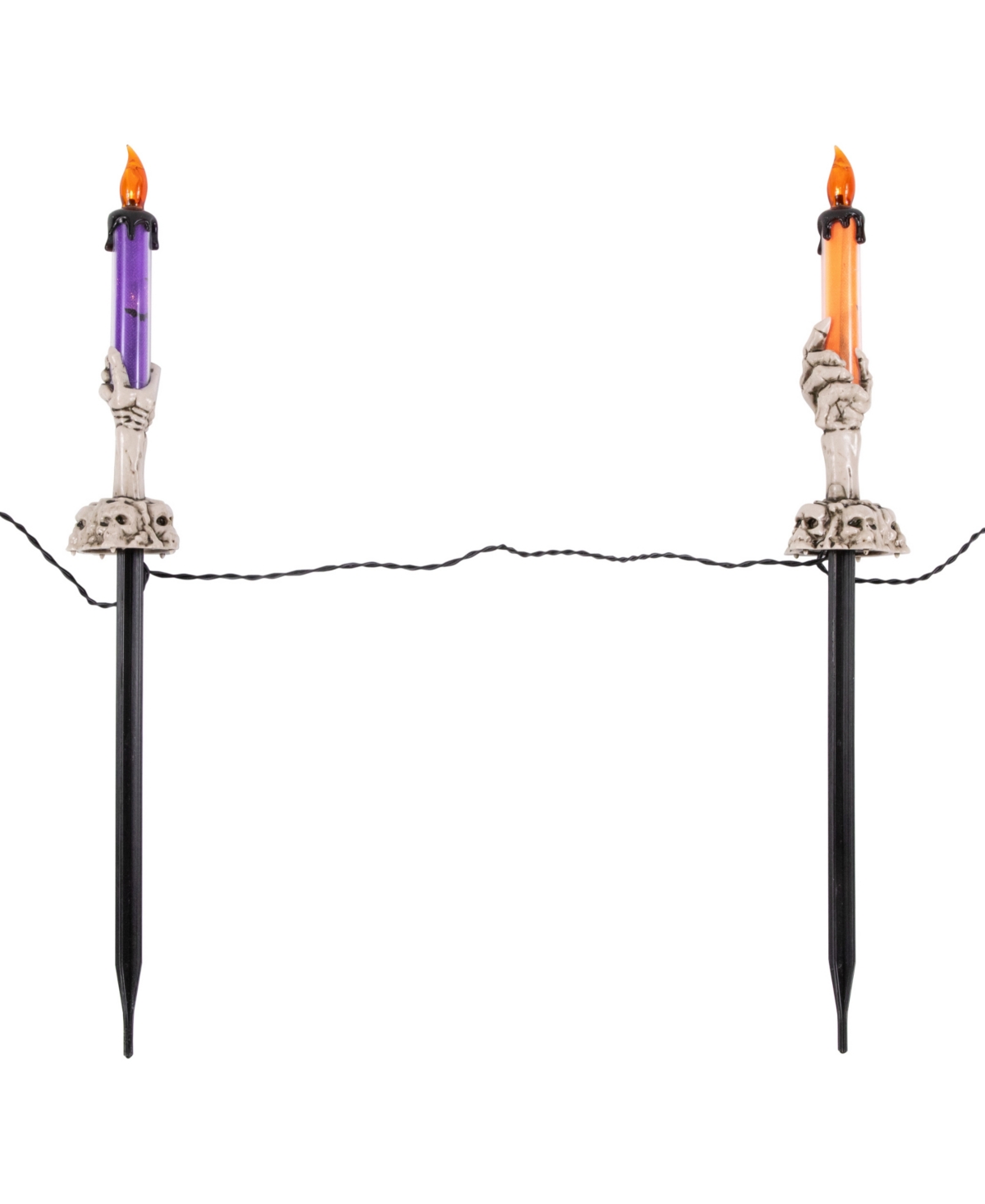 Northlight Led Lighted Skeleton Candle Halloween Decorations In Multi