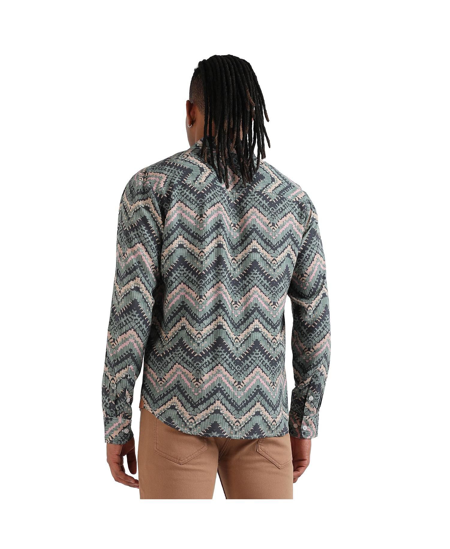 Men's Abstract Zig Zag Shirt