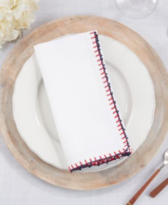 Whipstitch Pom Pom Delight Napkin Set of 4, 20"x20"