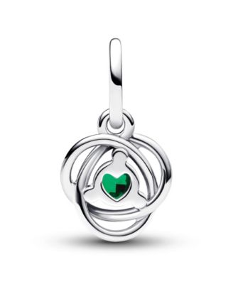 Sterling Silver Birthday Circle Stone Dangle Charm