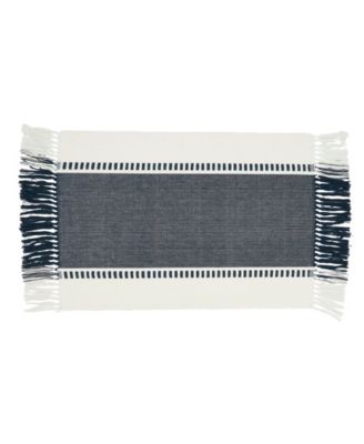 Tassel Trimmed Stripe Placemat Set of 4, 14"x20"