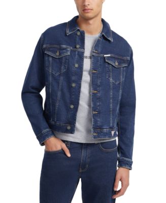 GUESS JEANS Men's Slim-Fit Denim Trucker Jacket - Macy's