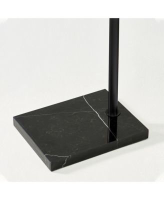 Logan Contemporary Arc LED Floor Lamp with Marble Base (76")