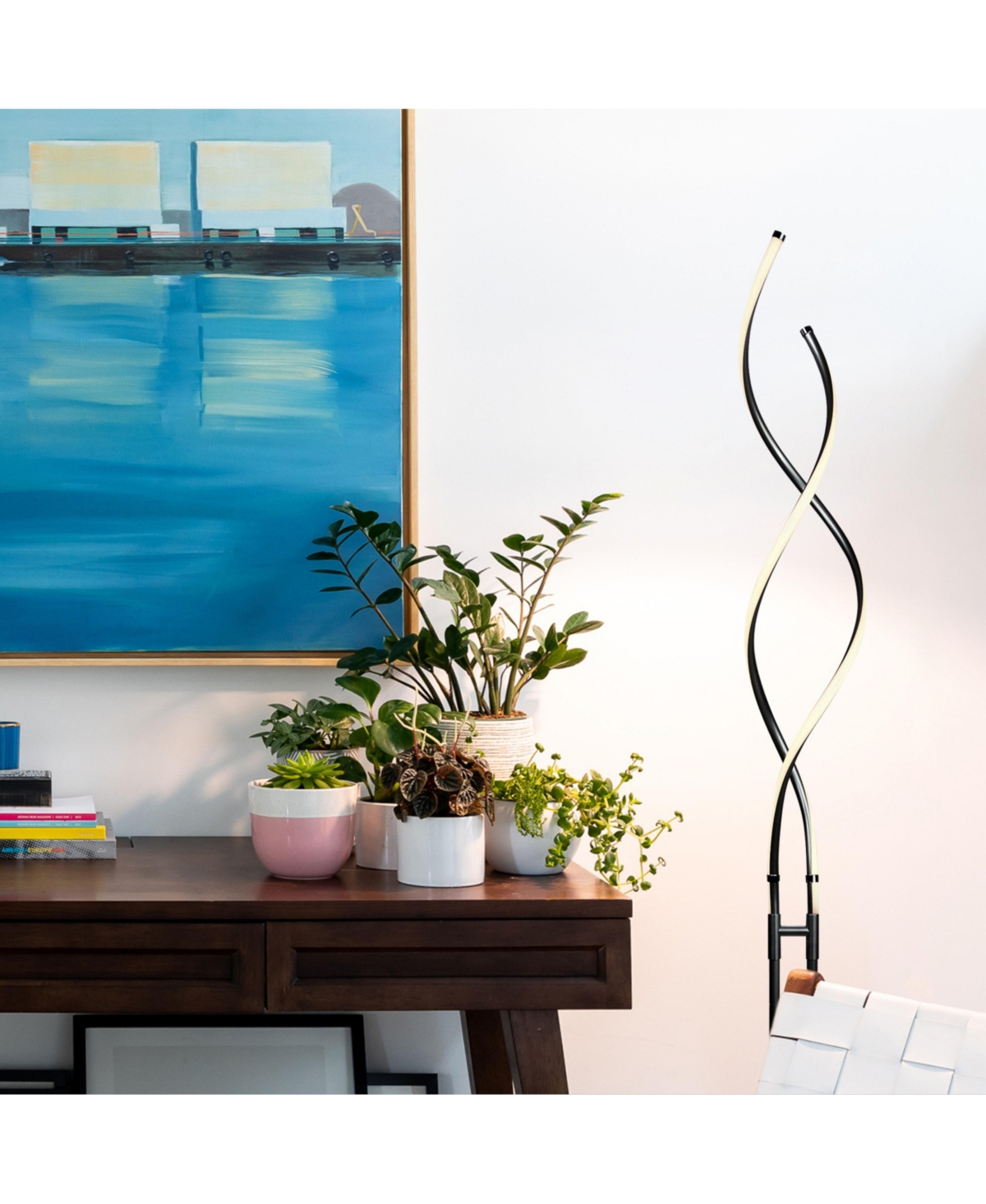 Embrace 60" Led Spiral 2-in-1 Floor or Table Lamp