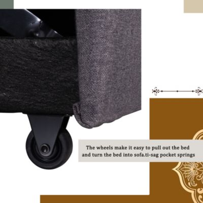 Sleeper Sectional Sofa with Storage and Cushions