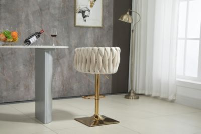 Streamdale Vintage Bar Stools With Back And Footrest Counter Height Dining Chairs