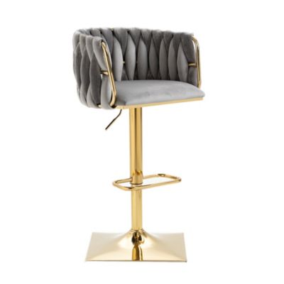 Vintage Bar Stools With Back And Footrest Counter Height Dining Chairs