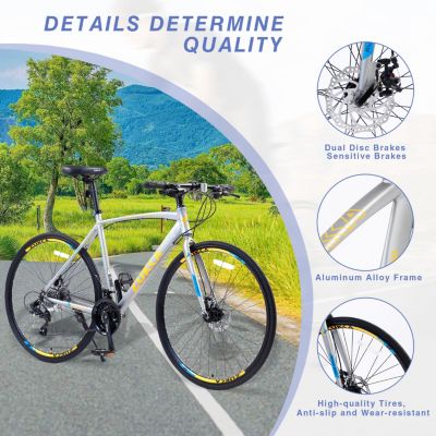 Streamdale 24-Speed Hybrid Bike Disc Brake