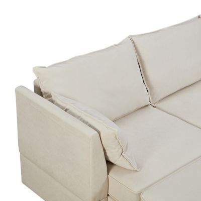  Convertible U-Shape Sectional Sofa with Storage Seat