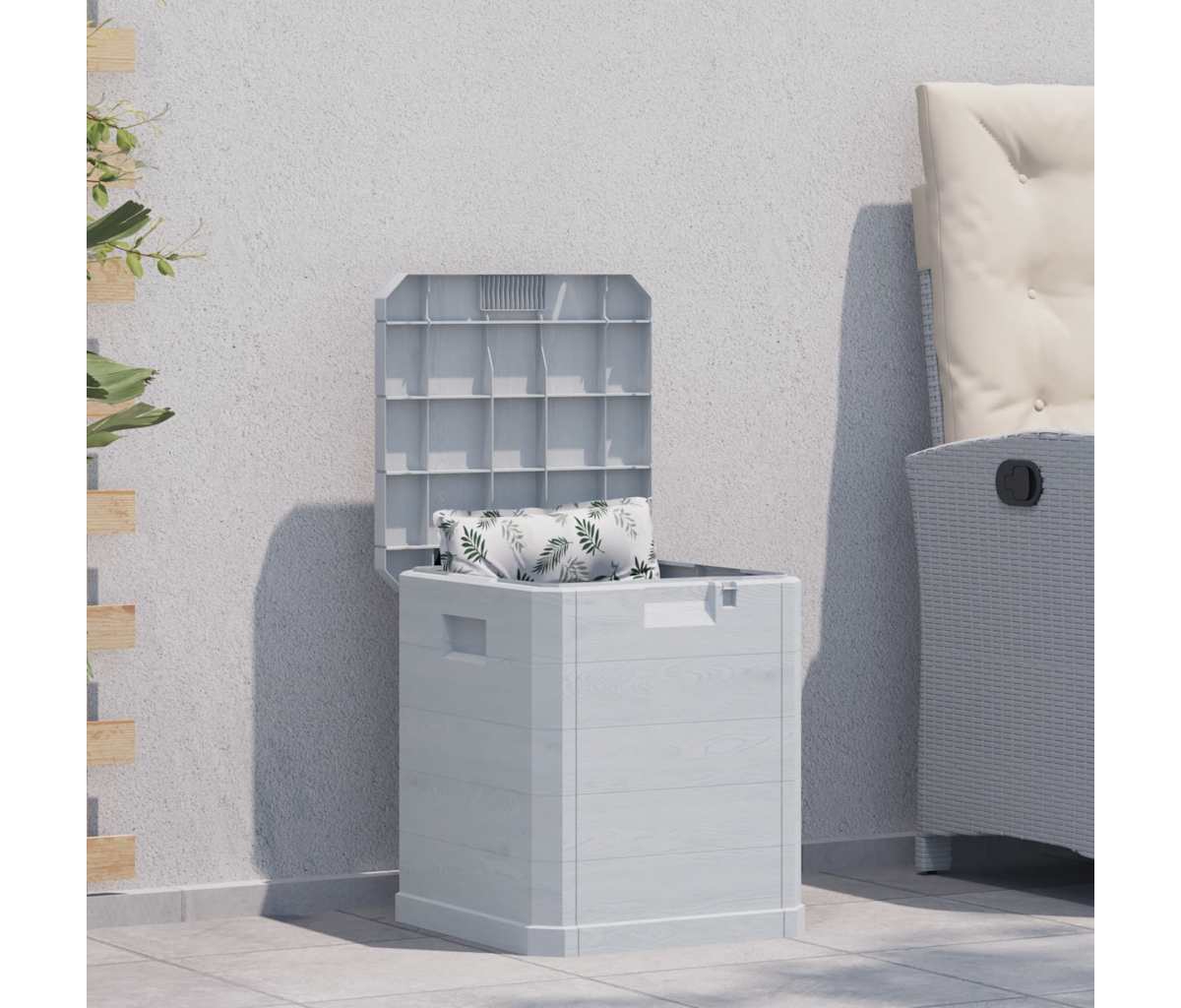 Patio Storage Box 23.8 gal Light Gray
