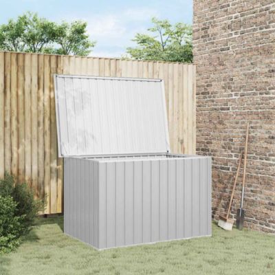 Storage Box Grey Galvanized steel, Plastic Large