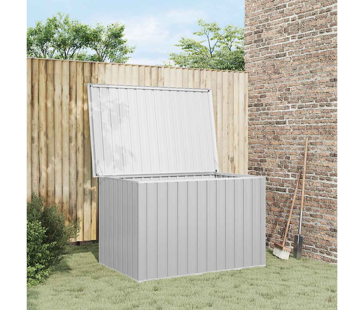 vidaXL Patio Storage Box Gray 58.7"x39"x36.6"