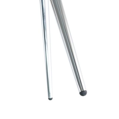 Set of 4 Modern Black Velvet Dining Chairs with Chrome Legs