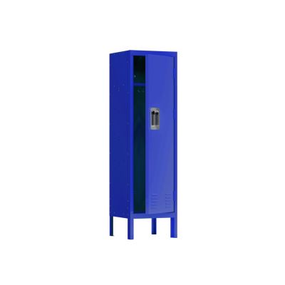 Retro-Style Metal Locker in Blue for Various Spaces