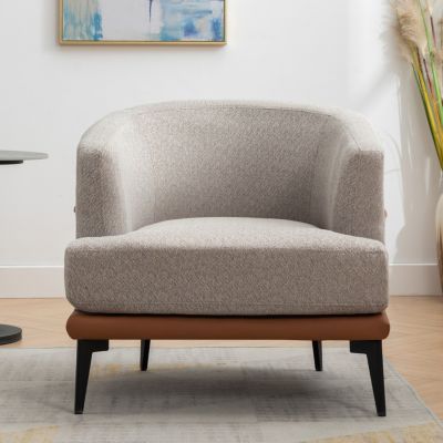Streamdale Modern Two-Tone Upholstered Barrel Chair