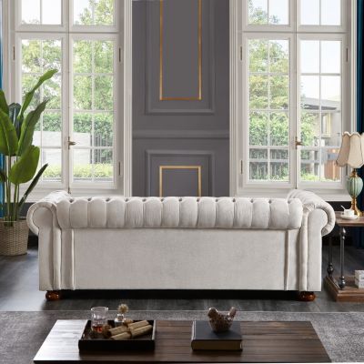 Chesterfield Sofa Linen Fabric