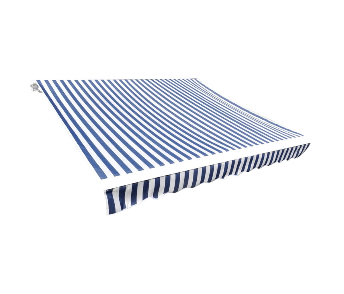 Awning Top Sunshade Canvas Blue & White 13.1'x9.8' (Frame Not Included) - Blue