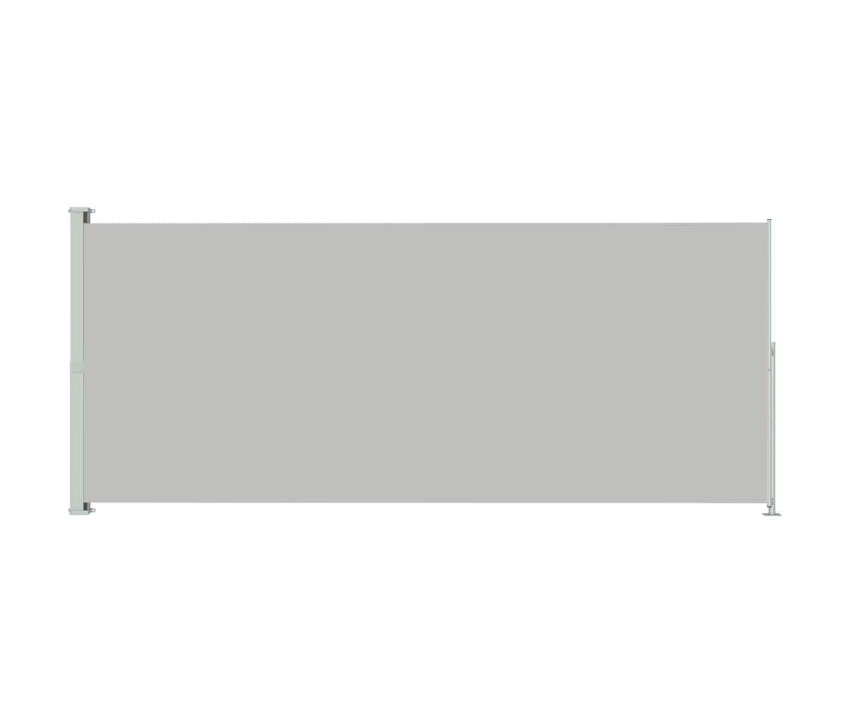 Patio Retractable Side Awning 86.6"x196.9" Gray - Gray