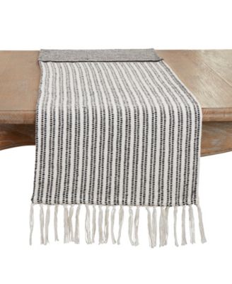 Duo-Tone Stripe Table Runner, 16"x72"