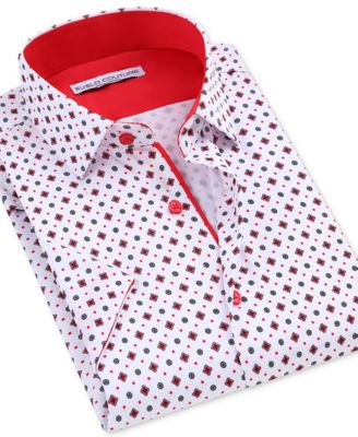 Men's Slim-Fit Geo-Print Performance Shirt
