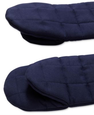 Quilted Solid-Color Oven Mitts, Set of 2