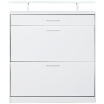 Streamdale Slim Entryway Organizer with Shoe Storage and LED Light