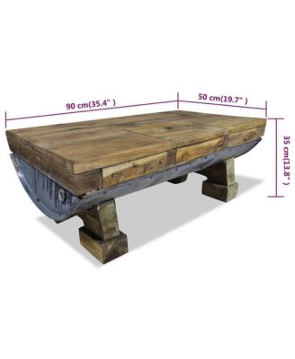 Coffee Table Mixed Recycled Wood 35.4"x19.7"x13.8"
