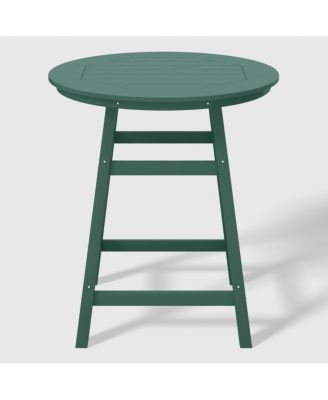 Outdoor 35" HDPE Round Patio Counter Height Bar Table