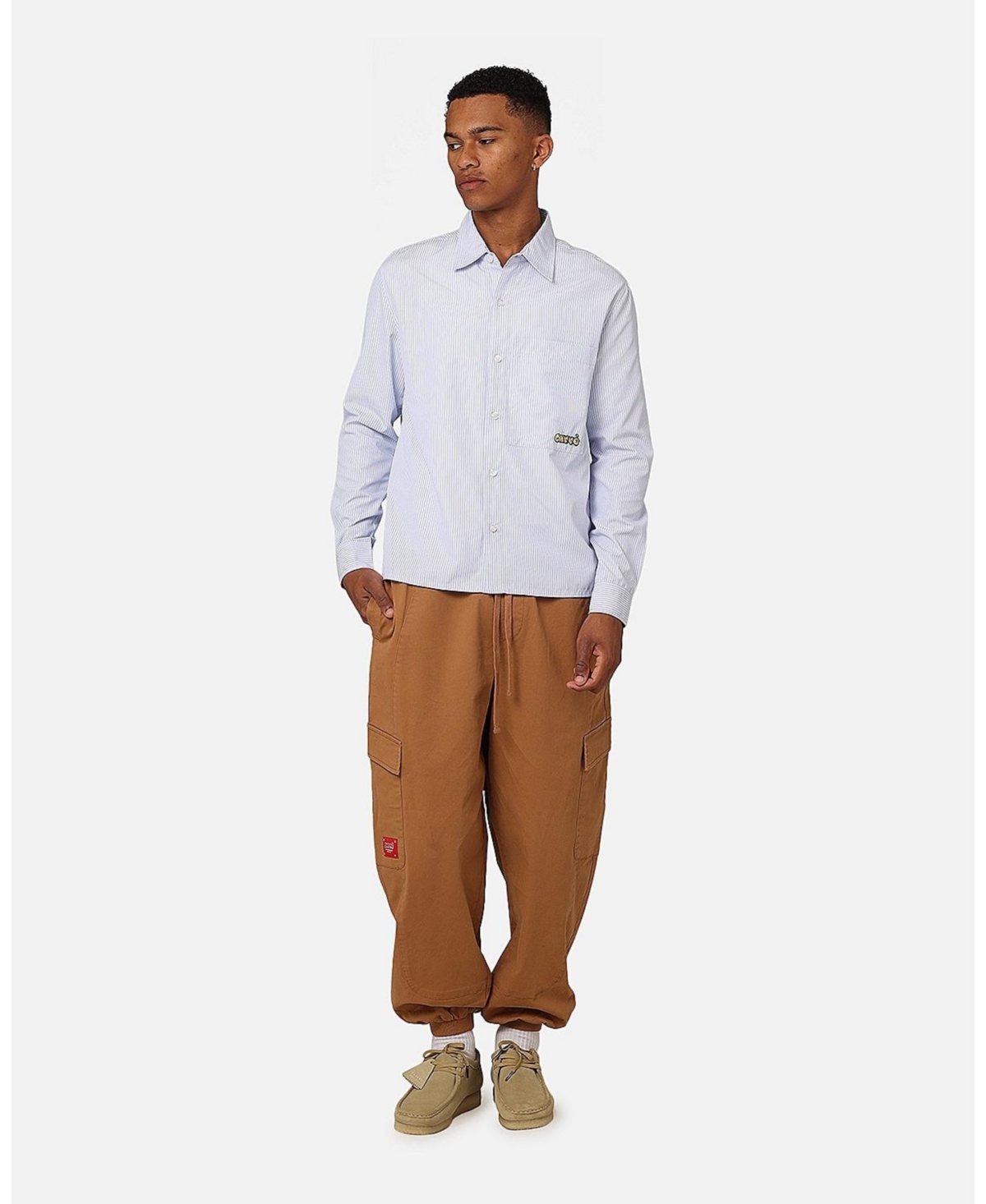 Carre Men's Experience Stripe Oversized Button Up Shirt