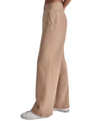 Sport Women's Mini-Stud-Logo Wide-Leg Fleece Sweatpants