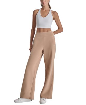 Sport Women's Mini-Stud-Logo Wide-Leg Fleece Sweatpants