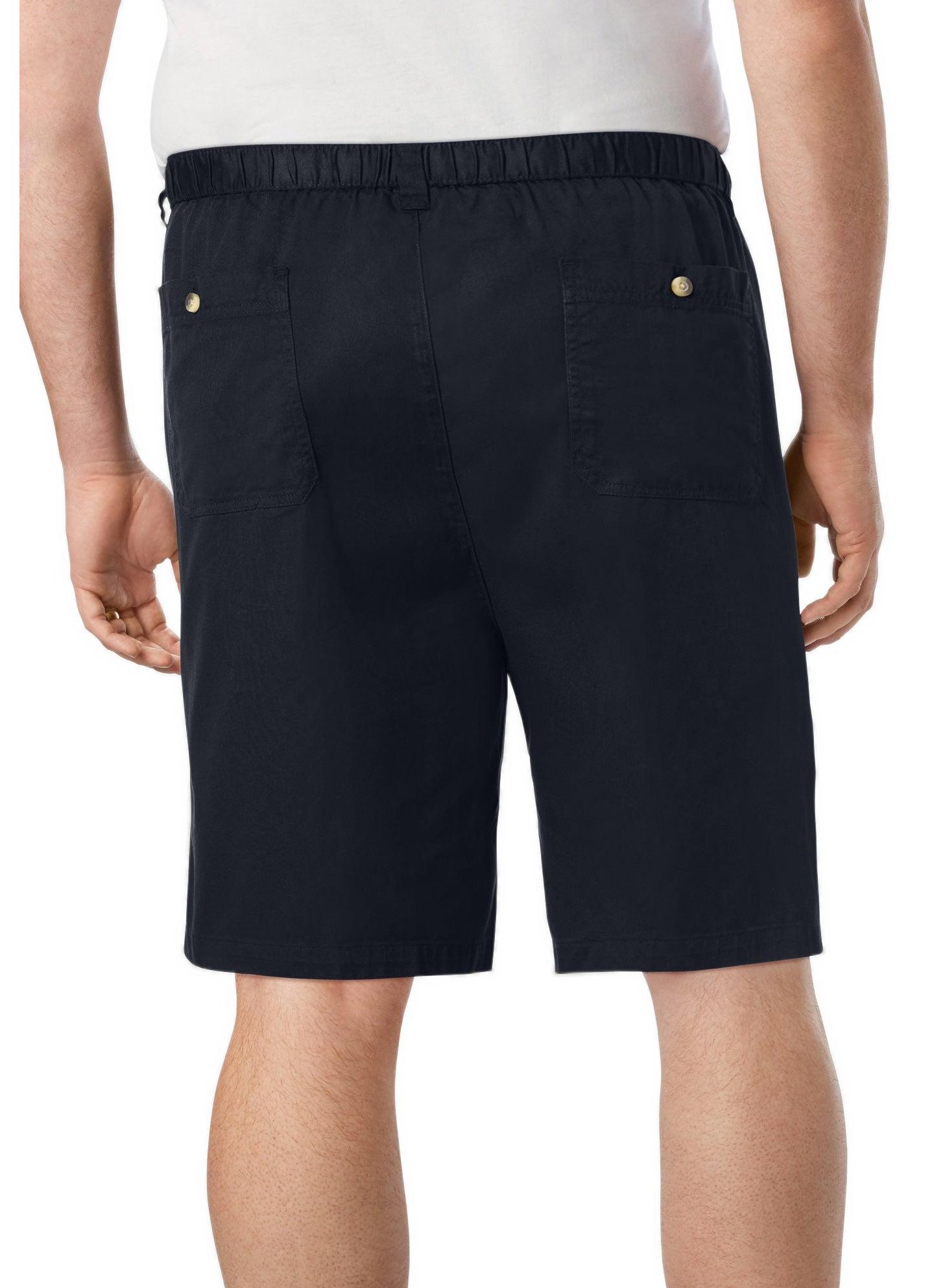 Мужские шорты KingSize Knockarounds 8" Full Elastic Plain Front Short, цвет: Чёрный — фото 4