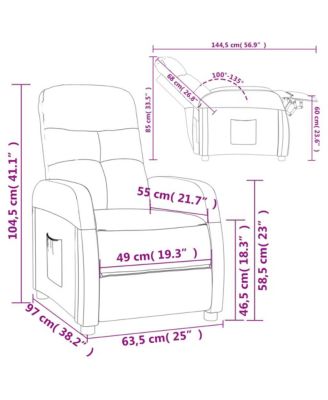 Recliner Cream Fabric