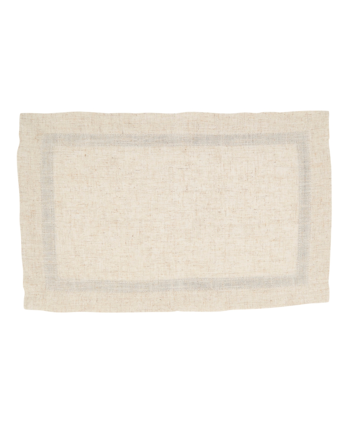 Saro Lifestyle Grosgrain Accent Placemat Set Of 4, 14"x20" In Black