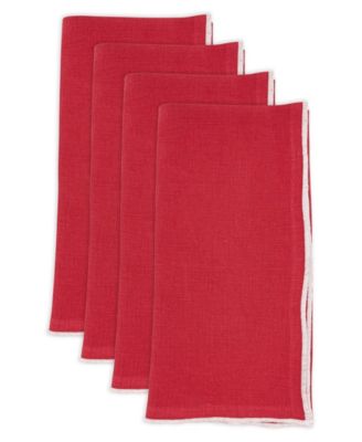 Stonewashed Stitch Border Table Napkins Set of 4,20"x20"