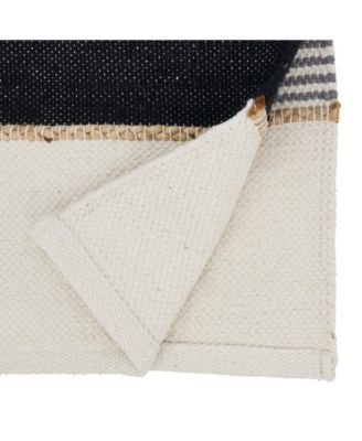 Jute Accent Stripe Table Runner, 16"x72"