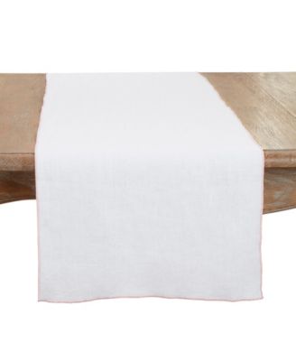 Stonewashed Stitched Edge Table Runner, 16"x72"