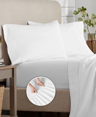 300 Thread Count Brushed Cotton Percale 4-Pc. Sheet Set, Queen