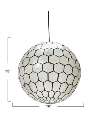 Capiz Honeycomb Ceiling Light