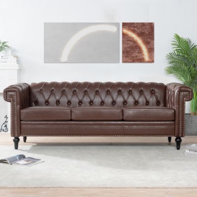  Traditional 83" Square Arm Sofa with Removable Cushions