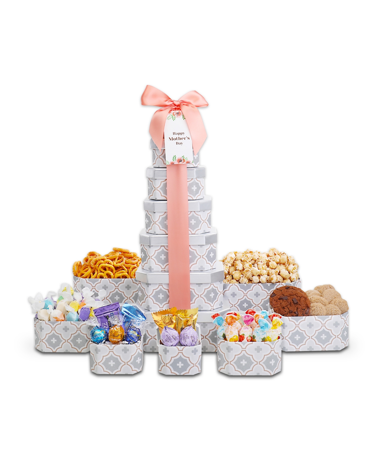Alder Creek Gift Baskets Deluxe Treats Tower For Mom, 13 Piece In Multi