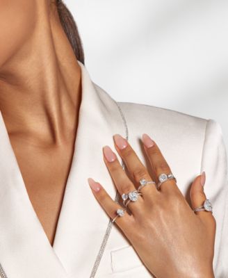 IGI Certified Lab Grown Diamond Halo Engagement Ring (1-1/2 ct. t.w.) in 14k White Gold